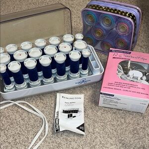 Remington Blue Hair Rollers with Clips Set